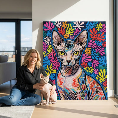 Custom Pet Portrait - Matisse Style
