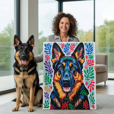 Custom Pet Portrait - Matisse Style