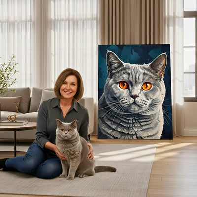 Custom Pet Portrait - Modern Style
