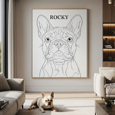 Custom Pet Portrait - Line Art Style