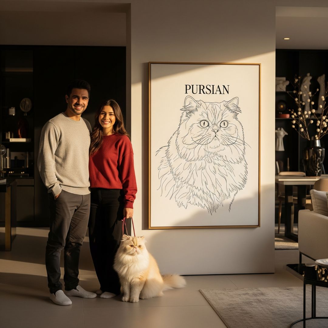 Custom Pet Portrait - Line Art Style