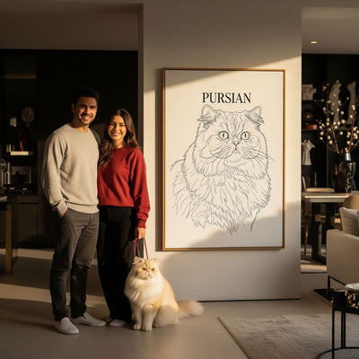 Custom Pet Portrait - Line Art Style