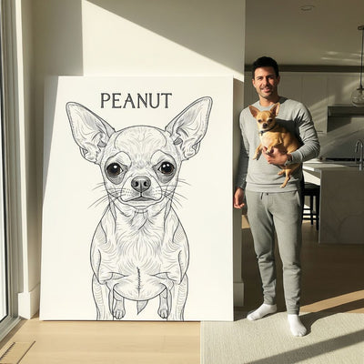 Custom Pet Portrait - Line Art Style