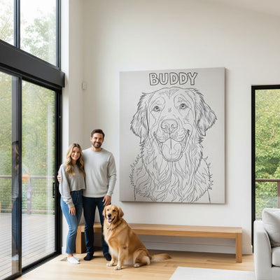 Custom Pet Portrait - Line Art Style
